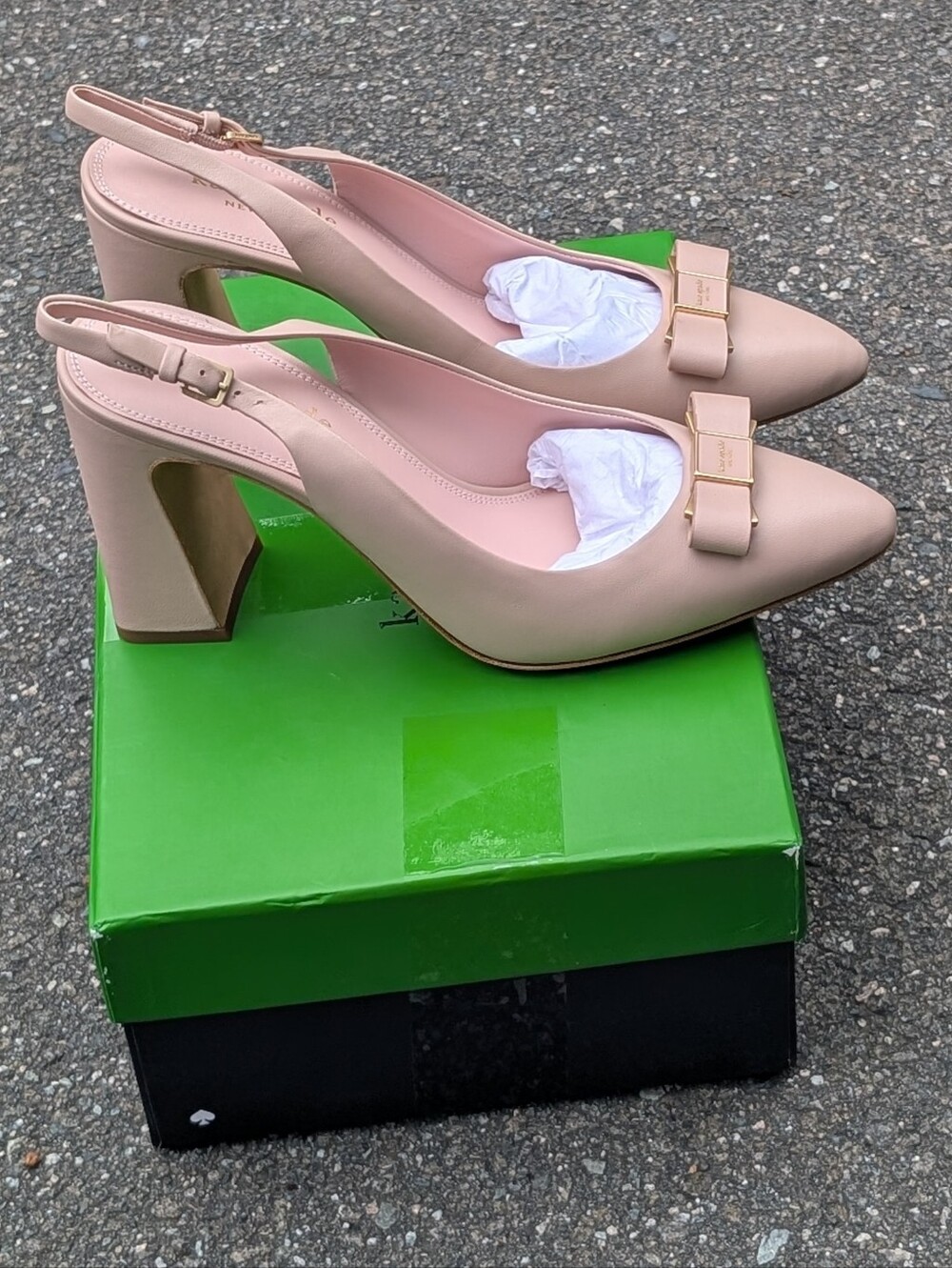 Kate Spade Slingback Pumps with Bow Accent